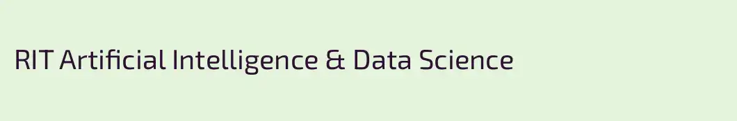 RIT Artificial Intelligence & Data Science